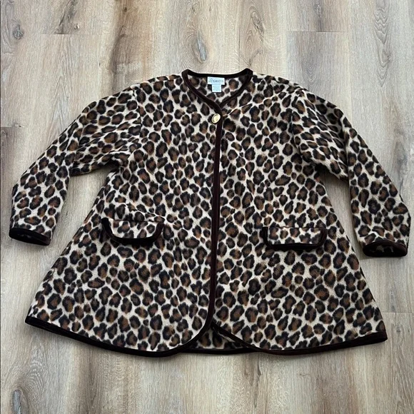 Gantos 1980’s Vintage Leopard Print Women's Coat Size M - Picture 1 of 14